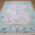 Blush Pink Heritage Oushak Rug – Hand Knotted Woo - Image 2