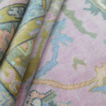 Blush Pink Heritage Oushak Rug – Hand Knotted Woo - Image 4