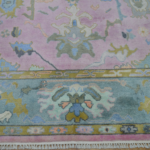 Blush Pink Heritage Oushak Rug – Hand Knotted Woo - Image 5