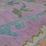 Blush Pink Heritage Oushak Rug – Hand Knotted Woo - Image 6