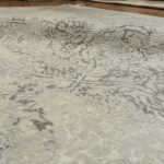 Beige Modern Hand-Knotted Wool & Silk Rug - Image 2