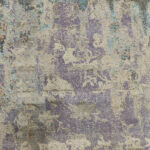 Celestial Blue Abstract Hand-Knotted Wool & Silk Rug - Image 3