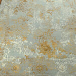 Azure Gold Heritage Wool & Silk Hand-Knotted Rug - Image 2