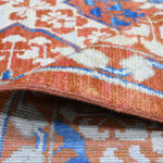 Traditional Red & Blue Geometric Wool Area Rug - Image 5