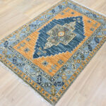 Oushak Heritage Handknotted Wool Rug – Terracotta & Blue - Image 7