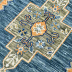 Oushak Heritage Handknotted Wool Rug – Terracotta & Blue - Image 6