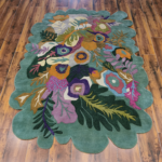 Hand Tufted Vibrant Floral Wool Rug - Image 3