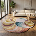 New Zealand Wool Swirl Tufted Rug