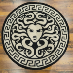 Hand Tufted Wool Medusa Rug – Abstract Round Floor Decor - Image 2