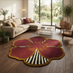 Hibiscus Bloom Hand Tufted Rug