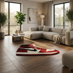 Hand Tufted Sneaker Design Wool Rug