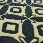 Tufted Geometric New Zealand Wool Rug - Image 4