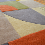 Modern Abstract Geometric Hand Tufted Wool Area Rug - Image 4