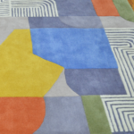 Modern Abstract Geometric Hand Tufted Wool Area Rug - Image 5