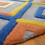 Hand Tufted Geometric Diamond Wool Rug - Image 4