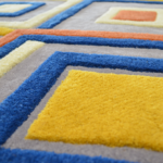 Hand Tufted Geometric Diamond Wool Rug - Image 5