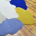 Luxury Hand Tufted Floral Leaf Shaped Designer Rug - Image 3