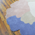 Luxury Hand Tufted Floral Leaf Shaped Designer Rug - Image 4