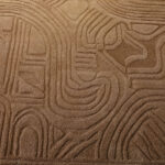 Hand Tufted Wool Abstract Rug, Modern Carved Area Carpet - Image 2