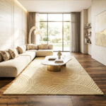 Hand Tufted Abstract Wave Wool Rug