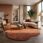 Irregular Hand Tufted Abstract New Zealand Wool Rug