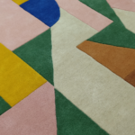 Hand Tufted Multicolor Geometric Wool Rug - Image 6
