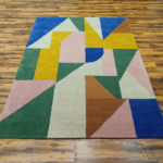 Hand Tufted Multicolor Geometric Wool Rug - Image 2