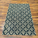 Tufted Geometric New Zealand Wool Rug - Image 5