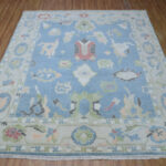 Sky Petal Heritage Oushak Hand-Knotted Wool Rug - Image 2