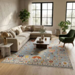 Grey Heritage Oushak Rug – Hand Knotted Wool