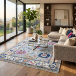 Ivory Blossom Heritage Oushak Rug – Hand Knotted Wool