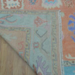 Dusty Peach Heritage Oushak Rug – Hand Knotted Wool - Image 2