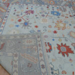 Grey Ivory Artisan Oushak Rug – Hand Knotted Wool - Image 3