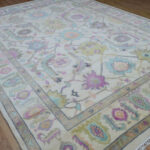 Pastel Heritage Bloom Handmade Oushak Rug - Image 2