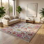 Rosewood Blossom Heritage Oushak Rug