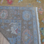 Antique Sand Oushak Handknotted Rug - Image 4