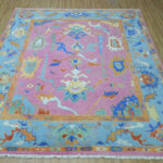 Blush Pink Heritage Oushak Rug – Hand Knotted Wool - Image 3