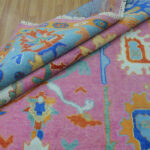Blush Pink Heritage Oushak Rug – Hand Knotted Wool - Image 4