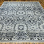 Monochrome Heritage Geometric Wool Rug - Image 2