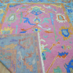 Blush Pink Heritage Oushak Rug – Hand Knotted Wool - Image 5