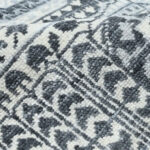 Monochrome Heritage Geometric Wool Rug - Image 3