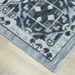 Monochrome Heritage Geometric Wool Rug - Image 4