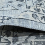 Monochrome Heritage Geometric Wool Rug - Image 5