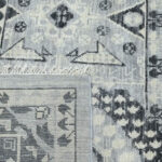 Monochrome Heritage Geometric Wool Rug - Image 6