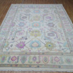 Pastel Heritage Bloom Handmade Oushak Rug - Image 3