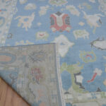Sky Petal Heritage Oushak Hand-Knotted Wool Rug - Image 5