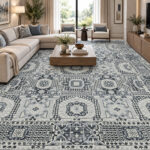 Monochrome Heritage Geometric Wool Rug