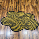 Hand Tufted Wool Area Rug, Abstract Wave Design - Image 2