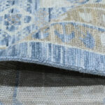 Blue Ivory Tribal Medallion Wool Rug - Image 4