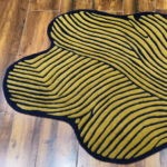 Hand Tufted Wool Area Rug, Abstract Wave Design - Image 3